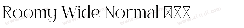 Roomy Wide Normal字体转换